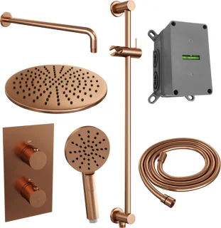 Brauer Copper Edition Regendoucheset Inbouw PVD Geborsteld Koper