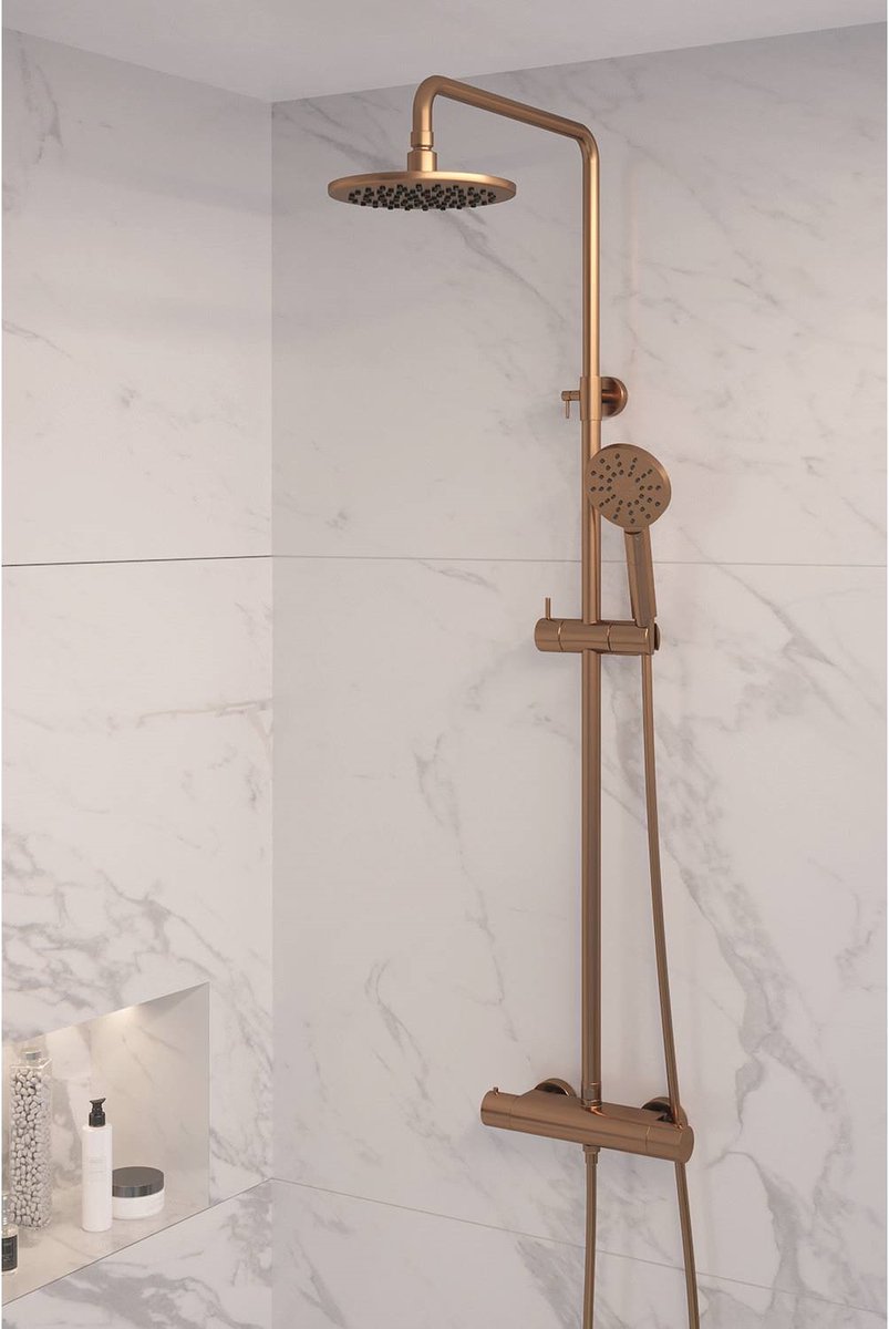 De Brauer Copper Edition Regendoucheset Opbouw 20cm in één oogopslag
