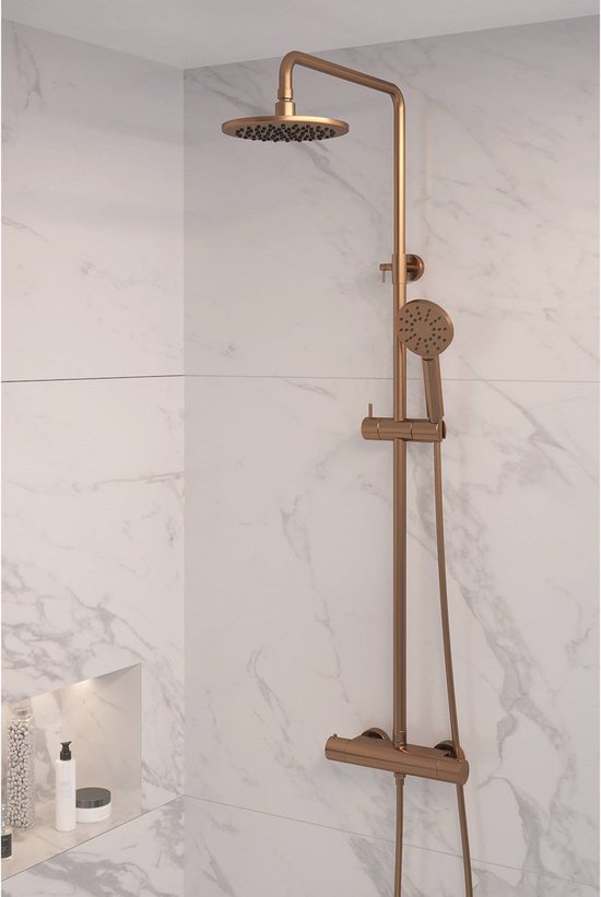 Ervaar luxe douchecomfort met de Brauer Copper Edition Regendoucheset