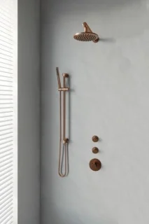 Brauer Copper Edition thermostatische inbouw doucheset 20cm hoofddouche staafhanddouche