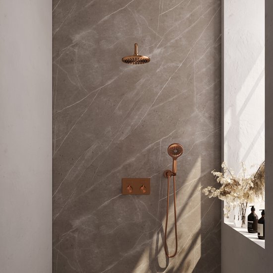 BRAUER Copper Edition thermostatische inbouw regendouche set 57 koper geborsteld