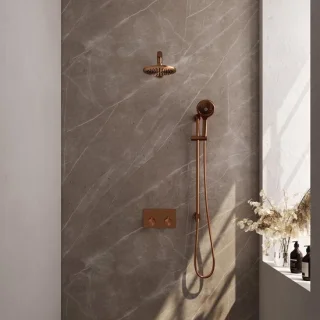 Brauer Copper Edition Thermostatische Inbouw Regendoucheset
