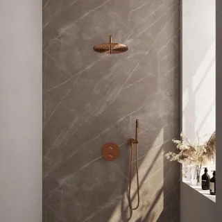 Brauer Copper Edition Thermostatische Inbouwregendoucheset
