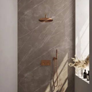 Brauer Copper Edition Thermostatische Regendoucheset Inbouw