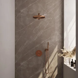 Brauer Copper Edition Thermostatische Regendoucheset Inbouw