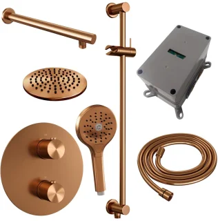 Brauer Copper Edition Thermostatische Regendoucheset Inbouw