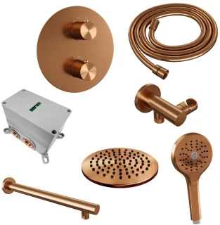 Brauer Copper Edition Thermostatische regendoucheset inbouw