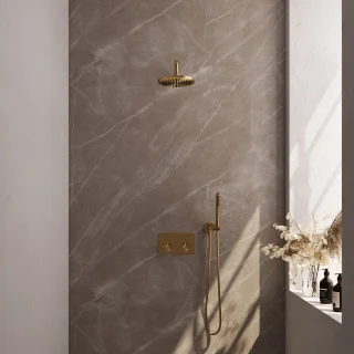 BRAUER Gold Carving thermostatische inbouw regendouche SET 51