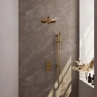 Brauer Gold Carving Thermostatische Inbouw Regendoucheset