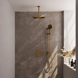 Brauer Gold Carving Thermostatische Inbouw Regendoucheset