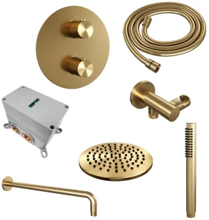 Brauer Gold Carving Thermostatische Inbouw Regendoucheset