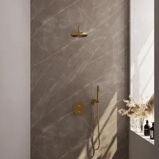 Brauer Gold Carving Thermostatische Inbouw Regendoucheset