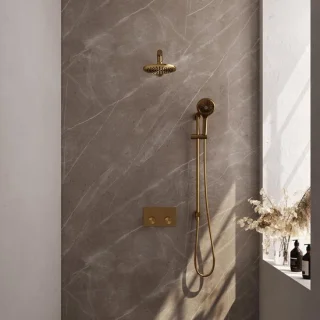 Brauer Gold Carving Thermostatische inbouw regendoucheset