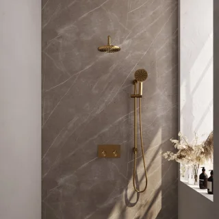 BRAUER Gold Carving thermostatische inbouw regendoucheset