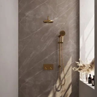 BRAUER Gold Carving thermostatische inbouw regendoucheset