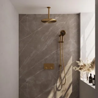Brauer Gold Carving Thermostatische Inbouw Regendoucheset