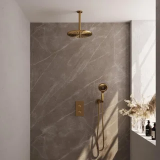 Brauer Gold Carving Thermostatische Inbouw Regendoucheset