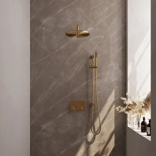 BRAUER Gold Carving thermostatische inbouw regendoucheset