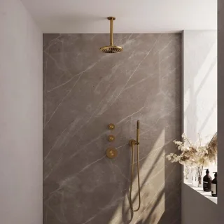 Brauer Gold Carving Thermostatische Inbouw Regendoucheset