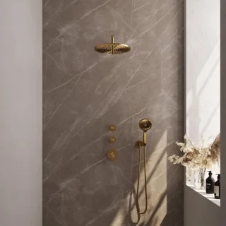 Brauer Gold Carving Thermostatische Inbouw Regendoucheset