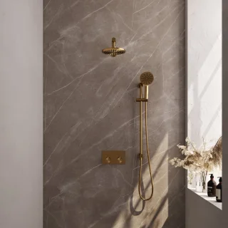 BRAUER Gold Carving thermostatische inbouw regendoucheset SET 67