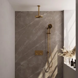 Brauer Gold Carving Thermostatische Inbouw Regendoucheset