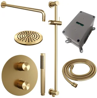 Brauer Gold Carving Thermostatische Inbouw Regendoucheset