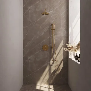 Brauer Gold Carving Thermostatische Inbouw Regendoucheset