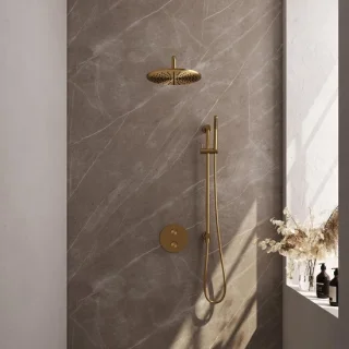 Brauer Gold Carving Thermostatische Inbouw Regendoucheset