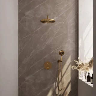 Brauer Gold Carving Thermostatische Regendoucheset Inbouw