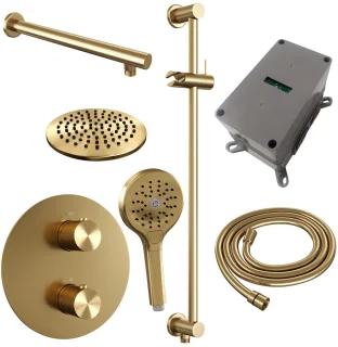 Brauer Gold Carving Thermostatische regendoucheset (inbouw)