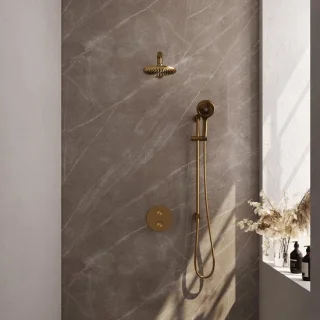 Brauer Gold Carving Thermostatische regendoucheset (inbouw)