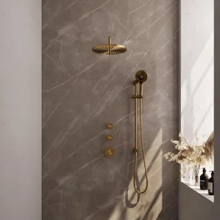 Brauer Gold Carving Thermostatische Regendoucheset Inbouw
