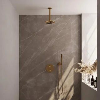 Brauer Gold Carving Thermostatische Regendoucheset Inbouw