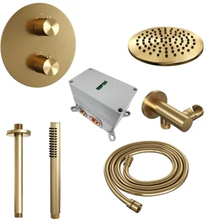 Brauer Gold Carving Thermostatische Regendoucheset Inbouw