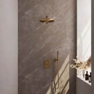 Brauer Gold Carving Thermostatische Regendoucheset Inbouw