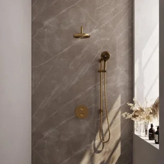 Brauer Gold Carving Thermostatische Regendoucheset Inbouw