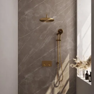 Brauer Gold Carving Thermostatische Regendoucheset Inbouw