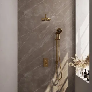 Brauer Gold Carving Thermostatische Regendoucheset Inbouw