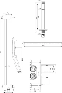 Brauer Gold Edition inbouw doucheset 30cm