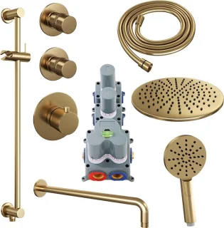 Brauer Gold Edition inbouw doucheset geborsteld goud