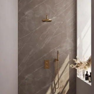 Brauer Gold Edition Inbouw Regendoucheset - Geborsteld Goud