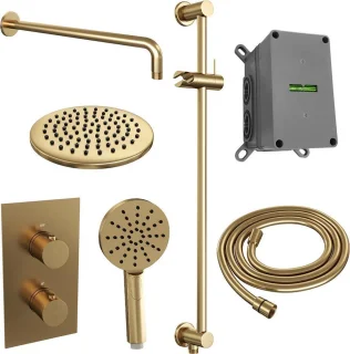 Brauer Gold Edition inbouwdoucheset 3-weg thermostaat
