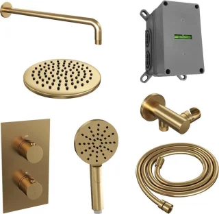 Brauer Gold Edition inbouwdoucheset 3-weg thermostaat