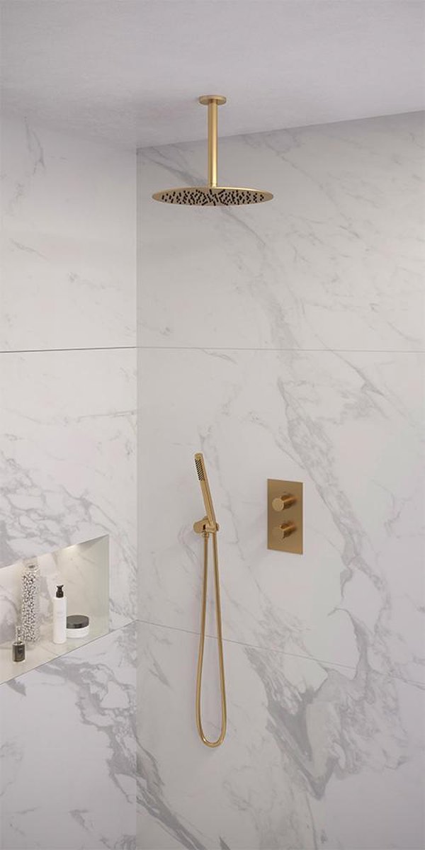 De Brauer Gold Edition inbouwdoucheset 3-weg thermostaat in één oogopslag