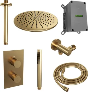 Brauer Gold Edition inbouwdoucheset 3-weg thermostaat