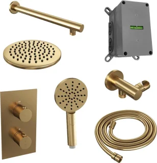 Brauer Gold Edition inbouwdoucheset met 3-weg thermostaat