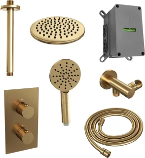 Brauer Gold Edition inbouwset 20cm 3-weg thermostaat