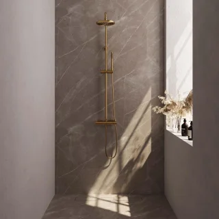 Brauer Gold Edition Opbouw Regendoucheset Goud Geborsteld PVD