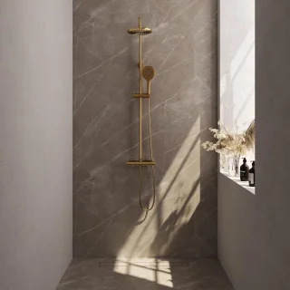 Brauer Gold Edition Opbouw Thermostatische Regendoucheset